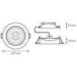 Osram komplet 3x led prigušiva ugradna svetla LED/4,9W/230V | Eponuda.com