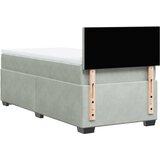 Box spring krevet s madracem svjetlosivi 90x190 cm baršunasti | shoptok.hr