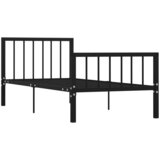 Maison Chic Posteljni okvir - Enojna postelja - Postelja za odrasle črn kovinski 100x200 cm-J8510, (21760051) Cene