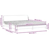 vidaXL Postelja z vzmetnico črna 200x200 cm umetno usnje | Shoptok.si