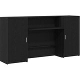  Recepcijski stol crni hrast 200x50x103,5 cm konstruiranog drva | shoptok.hr