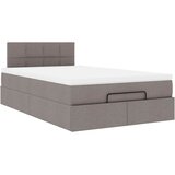  Otomanski krevet madracem i LED Taupe 120x190 cm tkanina | shoptok.hr