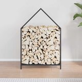  Stalak za drva crni 60x25x90 cm hladno valjani čelik | shoptok.hr