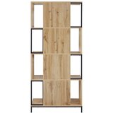 Bessagi Home regal geny, črna, barva hrasta | Shoptok.si