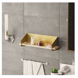 Hanah home Zidna polica s dugim krakom, 60x20x19 cm, zlatna boja | Eponuda.ba