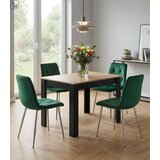 Libra stolica - baršunasto zelena / kromirane noge x 1 | shoptok.hr