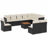  11-dijelni set vrtnih sofa od poliratana s jastucima crni | shoptok.hr