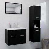 Maison Chic Komplet kopalniškega pohištva - Kopalniški sestavi črne barve iverna plošča, (21787621) | Shoptok.si