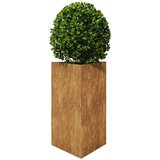 vidaXL Vrtna sadilica trokutasta 50 x 43 x 75 cm od čelika COR-TEN | shoptok.hr