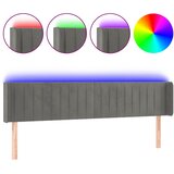  LED uzglavlje svjetlosivo 203x16x78/88 cm baršunasto | shoptok.hr