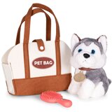 Plišani haski v torbi s krtačo za nego 3 leta + | Shoptok.si
