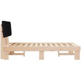 Krevetni okvir s tapiciranim uzglavljem Crna 120 x 190 cm | shoptok.hr