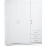  Ormar sa 3 vrata i 3 ladice 145x176cm, Bijela Cijene