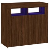 Maison Chic Komoda - Predalnik z LED lučkami rjavi hrast 80x35x75 cm, (21718840) Cene