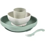4-Piece Silicone Dinner Set komplet pribora za jelo Sage Green / Misty Green 4 kom