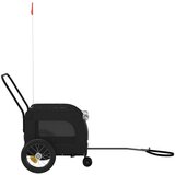 vidaXL crna kolica za ljubimce Crna Metal, Tkanina 124 x 53 x 53 cm | shoptok.hr