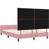 vidaXL Postelja Roza 160x200 cm Žamet, (22049649) | Shoptok.si