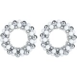 vidaXL Božični venci z kroglicami 2 pcs Bela in Srebrna 33 x 33 x 7 cm | Shoptok.si