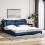  Okvir kreveta s LED-om bez madraca Hvar plavi 200x200 cm od tkanine | shoptok.hr