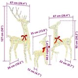  Obitelj jelena 3 pcs Topla bijela 128 cm PET | shoptok.hr