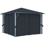  Sjenica sa zastorom 300 x 300 cm antracit aluminijum | shoptok.hr
