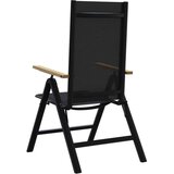  Ležeči vrtni stoli 2 pcs Črna 58 x 73 x 111,5 cm Tekstil, (5000285729) | Shoptok.si