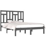  Posteljni okvir siv iz trdne borovine 200x200 cm, (20684887) | Shoptok.si