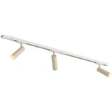 QAZQA Modern railsysteem met 3 spots wit met beige 1-fase GU10 35mm - Iconic Jeana Luxe Cene