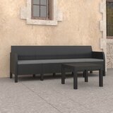 The Living Store Vrtna sedežna garnitura 2-delna z blazinami PP ratan antracitna - Vrtna Sedežna Garnitura, (21465966) | Shoptok.si