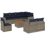  9-dijelni set vrtnih sofa od poliratana s jastucima sivi | shoptok.hr