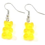  Naušnice Bear - Žuta KP27467 | shoptok.hr