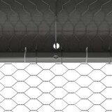  Kavez za piliće 3 pcs Srebrno 600 x 200 x 200 cm Čelik i PE | Shoptok.si