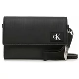 Calvin Klein Jeans Ročna torba Tagged Ew Flap Phone Xbody K60K610883 Črna