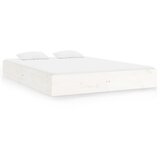 The Living Store Posteljni okvir bel iz trdnega lesa 150x200 cm - Posteljni Okvir, (21525798) | Shoptok.si