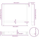  Noge za blagovaonski stol antracit boje 2 kom 90 x (72-73) cm čelik | shoptok.hr