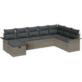 vidaXL 8-dijelni vrtni kauč set s jastučićima Sivi Poli Ratan | shoptok.hr