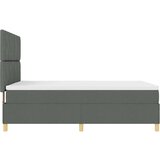 vidaXL škatla vzmetnica z vzmetnico temno siva 140 x 190 cm tkanina, (22082996) | Shoptok.si