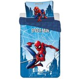 Jerry Fabrics Modra enojna bombažna otroška posteljnina 140x200 cm Spider-man "Blue" – Cene