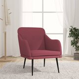  Fotelja crvena boja vina 63 x 76 x 80 cm od tkanine | shoptok.hr