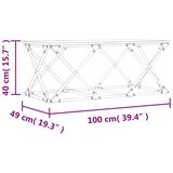  Stolić za kavu boja sivog hrasta 100x49x40 cm konstruirano drvo | shoptok.hr