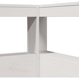  Knjižnica vzglavje L-oblike bela 90 cm trdna borovina | Shoptok.si
