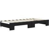  Dnevni krevet na razvlačenje s ladicama crni 90x190 cm tkanina | shoptok.hr