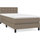  Krevet s oprugama i madracem smeđesivi 90x200 cm od tkanine | shoptok.hr