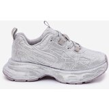 Boto Women's Sneakers Decorated with Rhinestones Silver Porrot | shoptok.hr