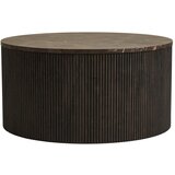 House Nordic Temno rjava okrogla klubska mizica z mizno ploščo v marmornem dekorju ø 80 cm Rota – | Shoptok.si