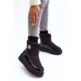 Boto Women's Slip-On Snow Boots On Platform Black Gattea | ePonuda.com