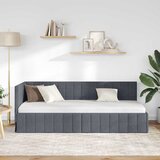  Kutni okvir kreveta Tamno siva 80 cm x 200 cm Baršun | shoptok.hr