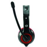 Conceptronic Slušalice - CCHATSTARU2R (USB, kontrola glasnoće, kabel 200 cm, crno/crveno) | shoptok.hr