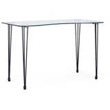 Pisalna miza s stekleno mizno ploščo 60x120 cm Rondo –