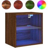 Maison Chic Nočna omarica - Nočna miza z LED lučkami stenska rjavi hrast, (21689670) | Shoptok.si